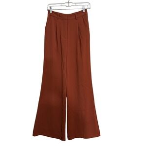 Leith Wide Leg Pleated High Rise Terra Cotta Pants Women's XS